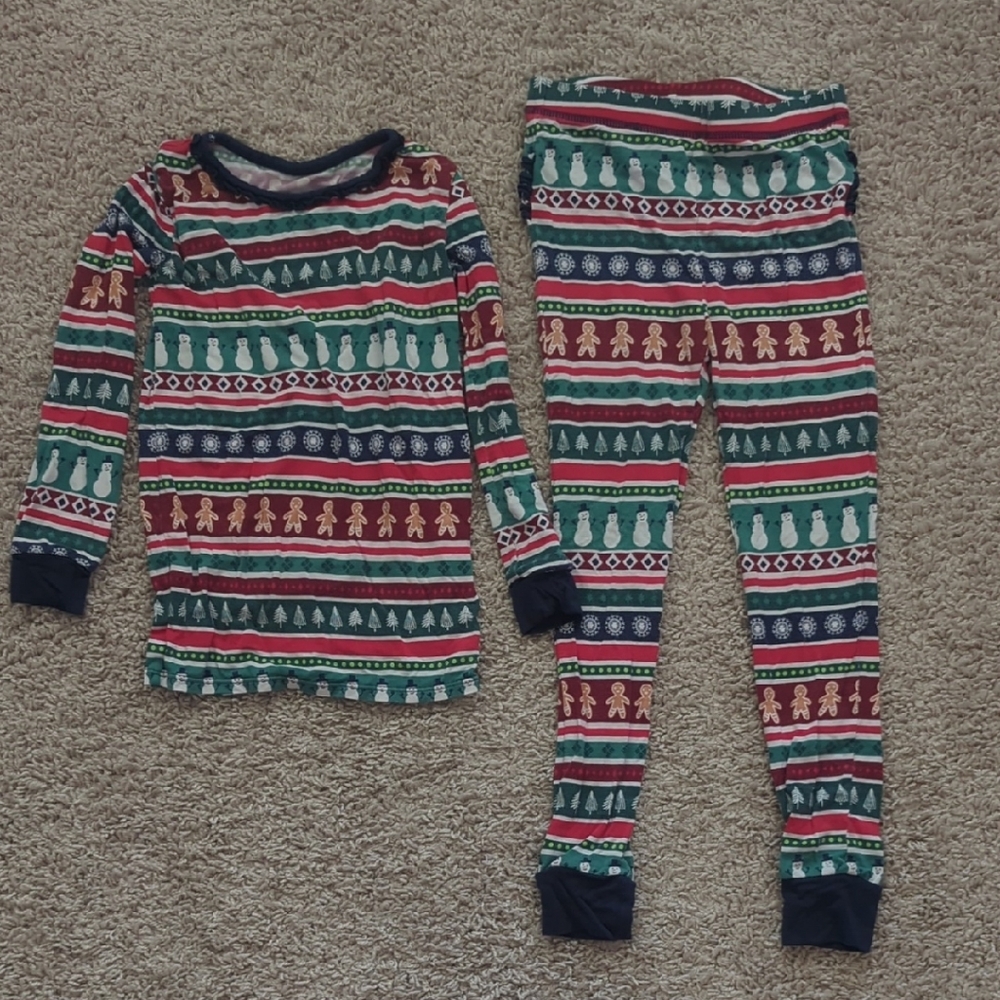 Ruffle Butts Kids Pajama Set - Red, Green, and Blue